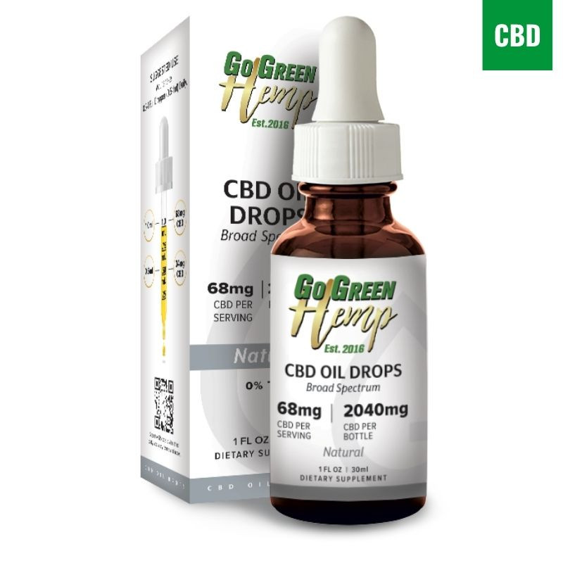 CBD Oil Tincture | Natural Unflavored | 300mg-2040mg | THC-Free
