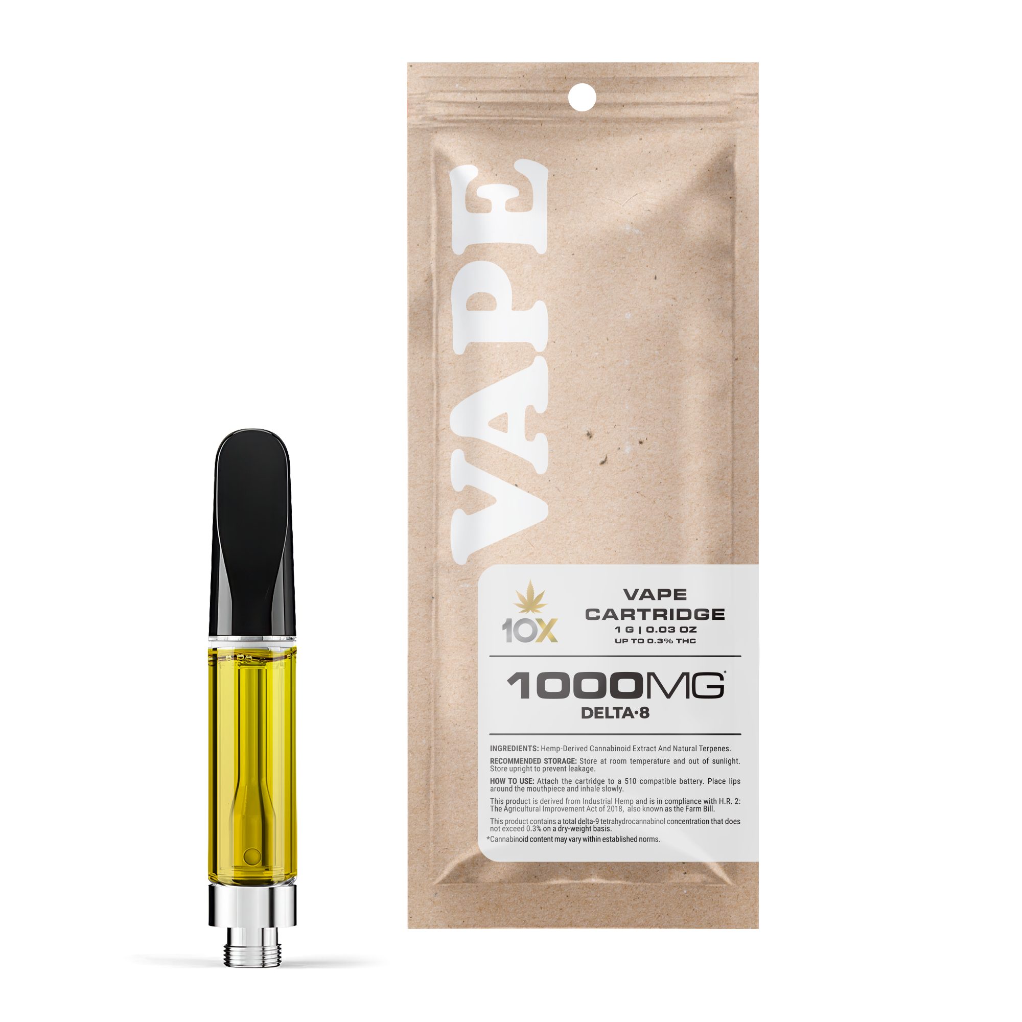 1000mg D8 Vape Cart – Pineapple Express – Hybrid – 1ml – 10X (1,000mg)