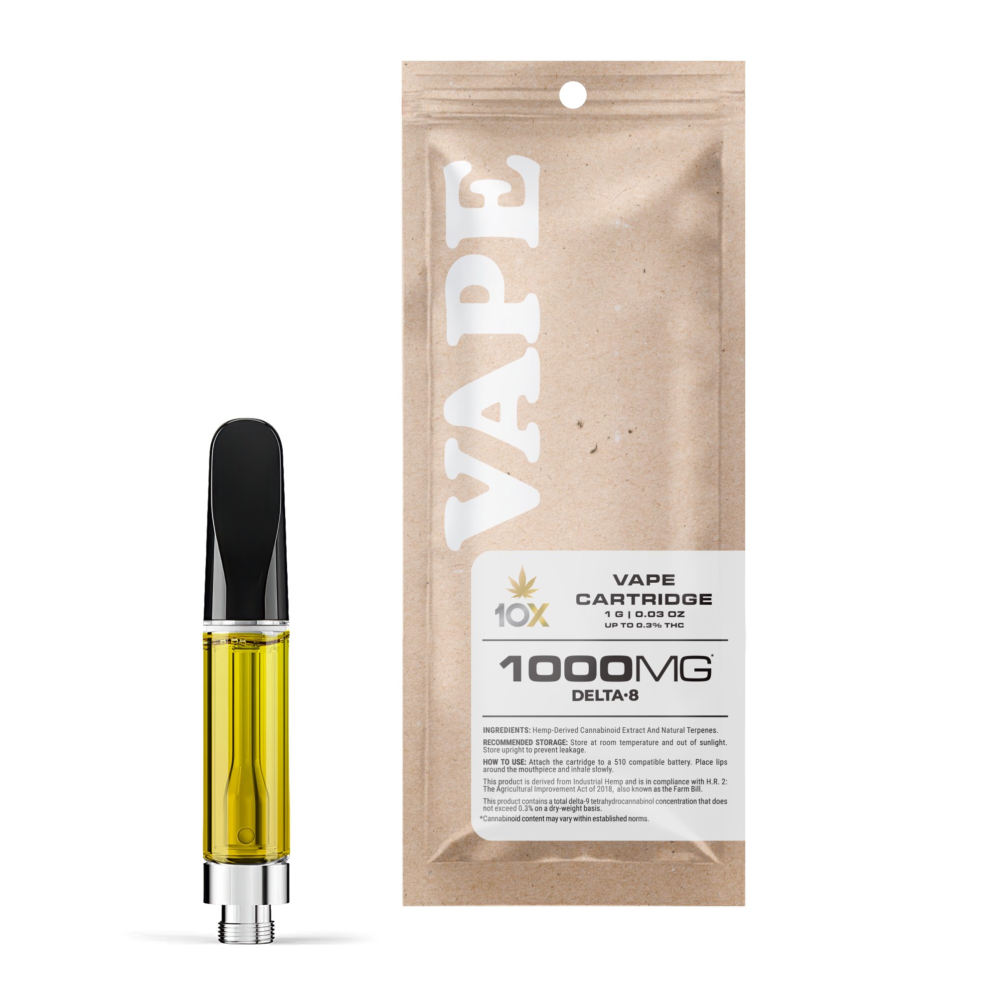 1000mg D8 Vape Cart – Strawberry Cough – Sativa – 1ml – 10X (1,000mg)