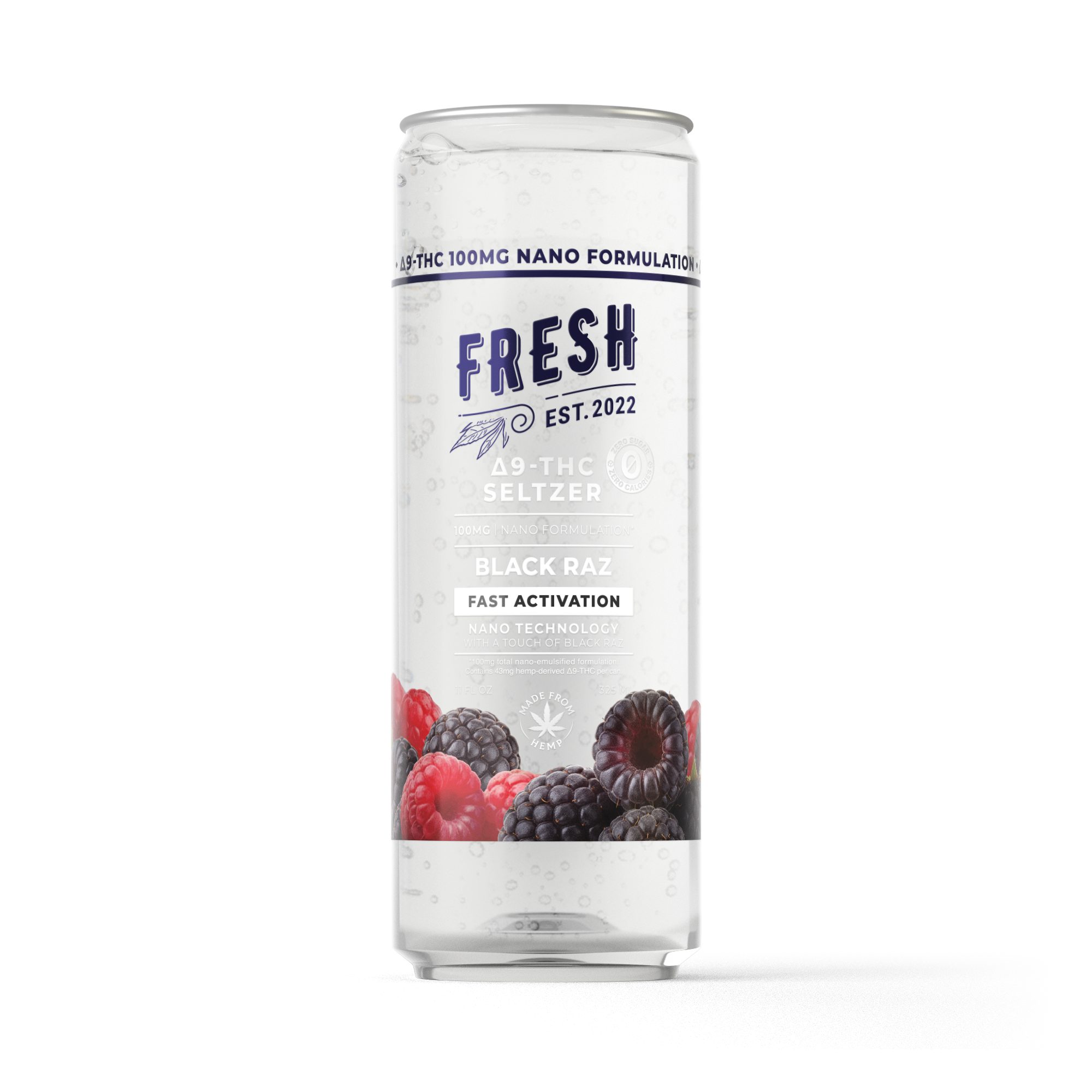 100mg Black Raz THC Seltzer – D9 Nano – Fresh