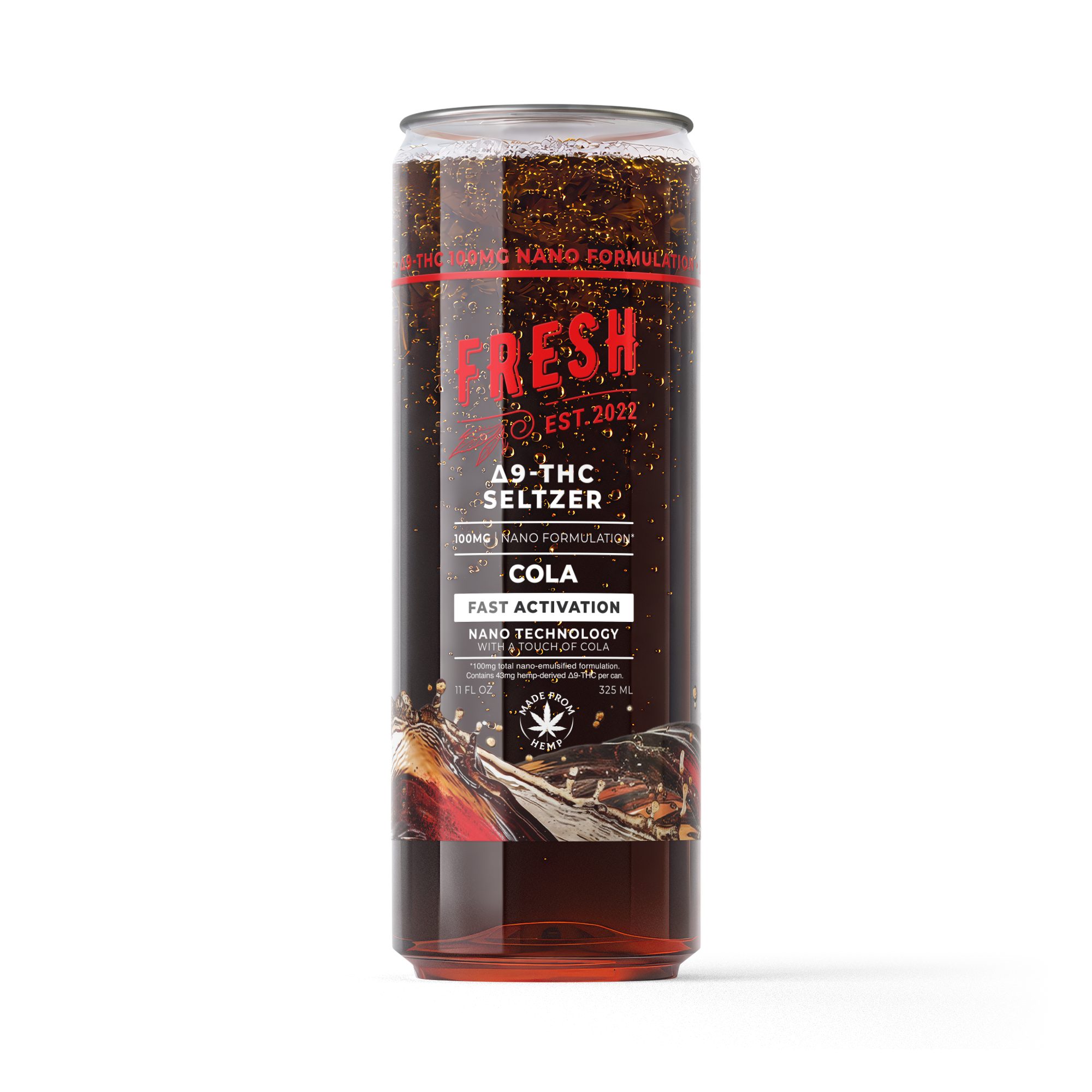100mg Cola THC Seltzer – D9 Nano – Fresh
