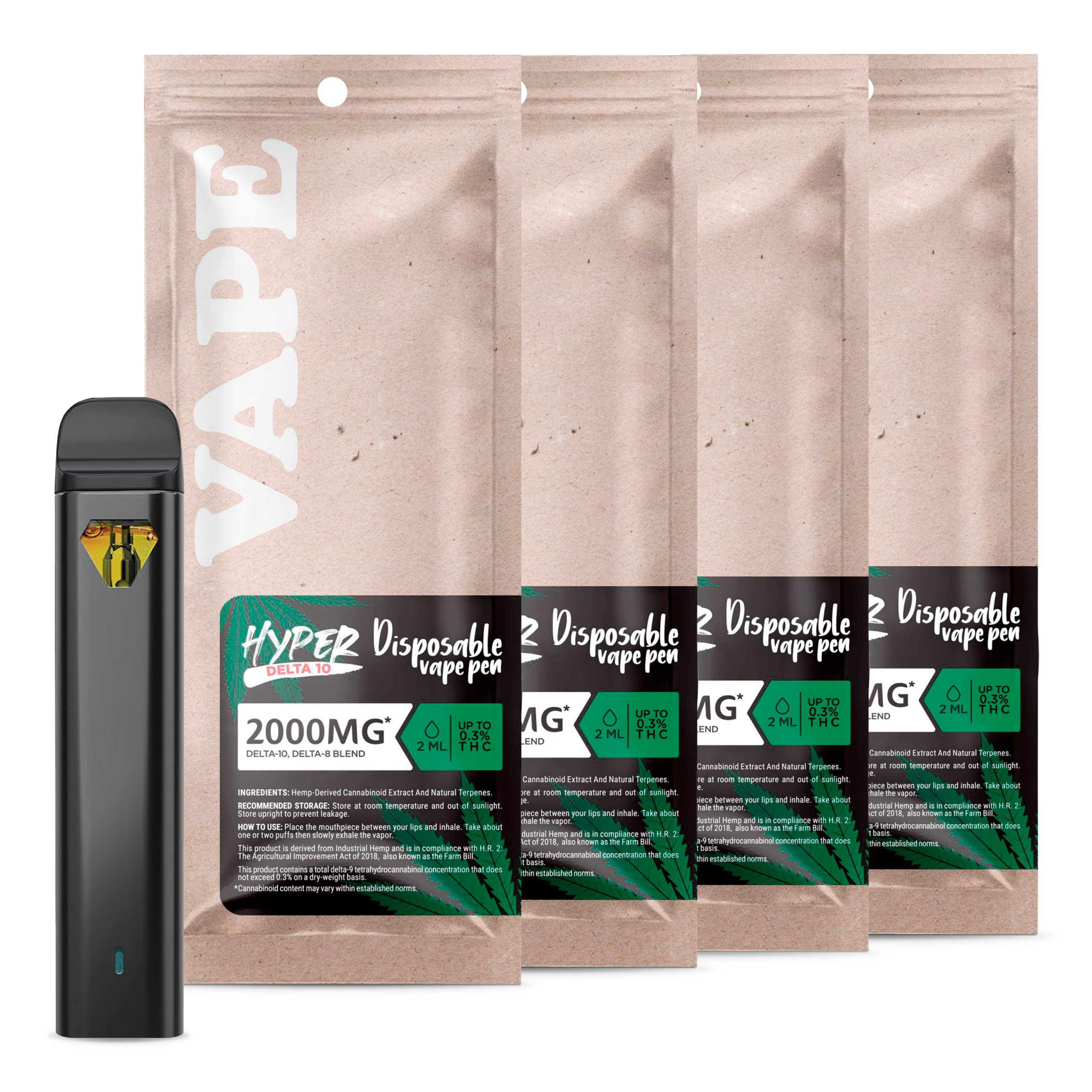 2,000mg D8 & D10 Vape Pens – Hyper