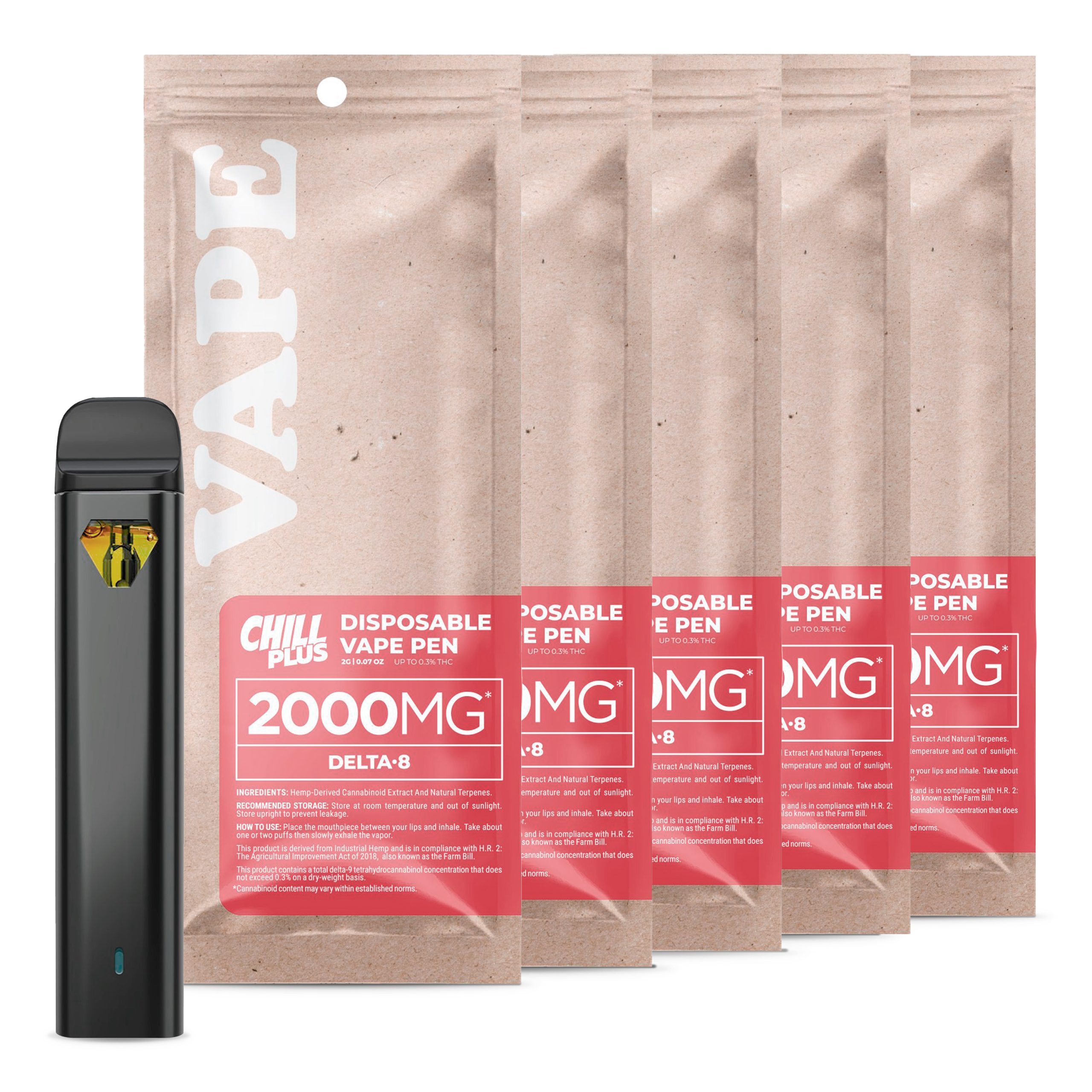 2,000mg Delta 8 Vape Pens Bundle – Chill Plus
