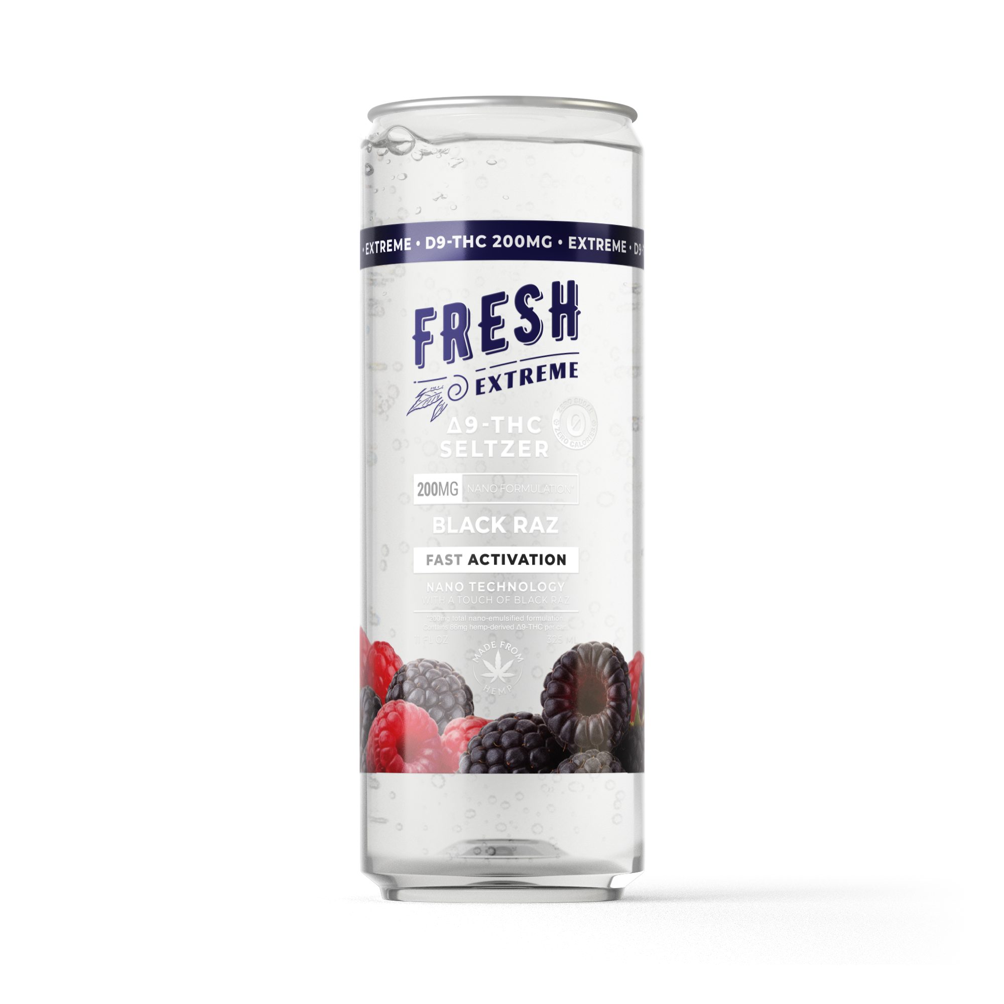 200mg Black Raz THC Seltzer – D9 Nano – Fresh