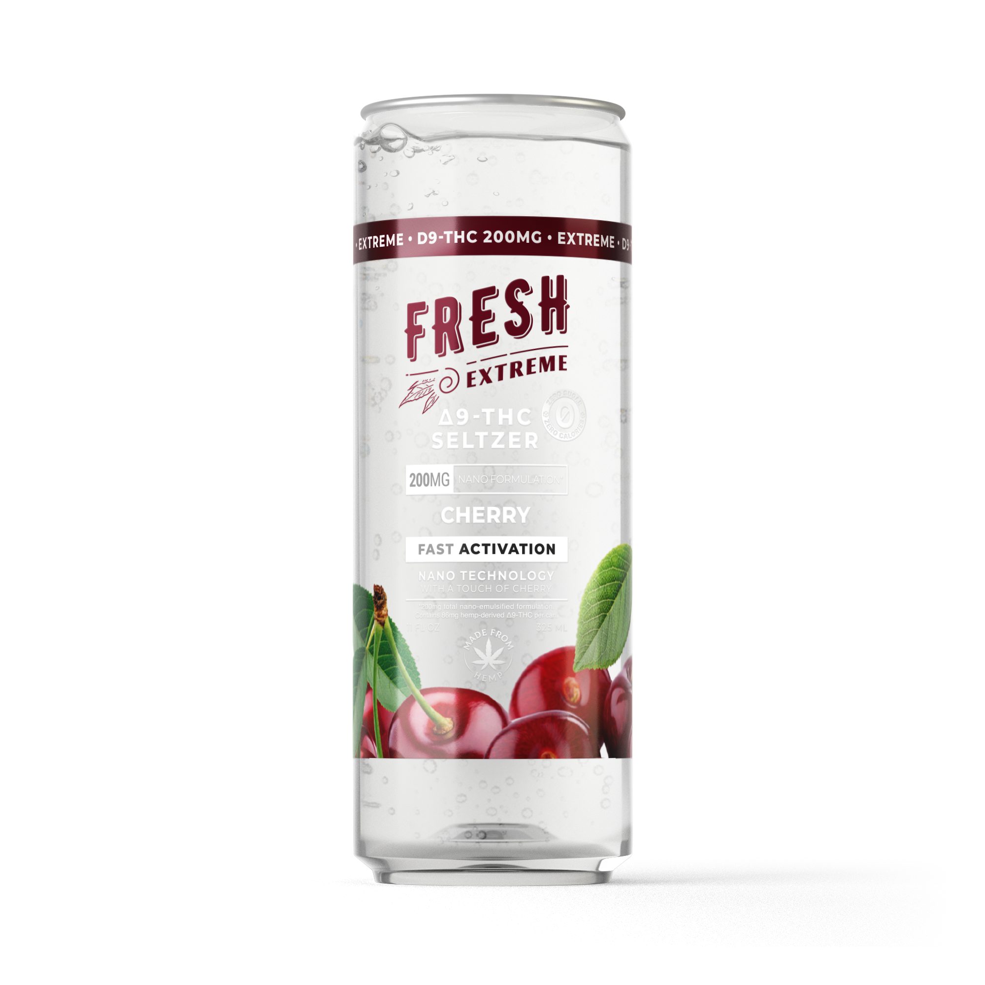 200mg Cherry THC Seltzer – D9 Nano – Fresh