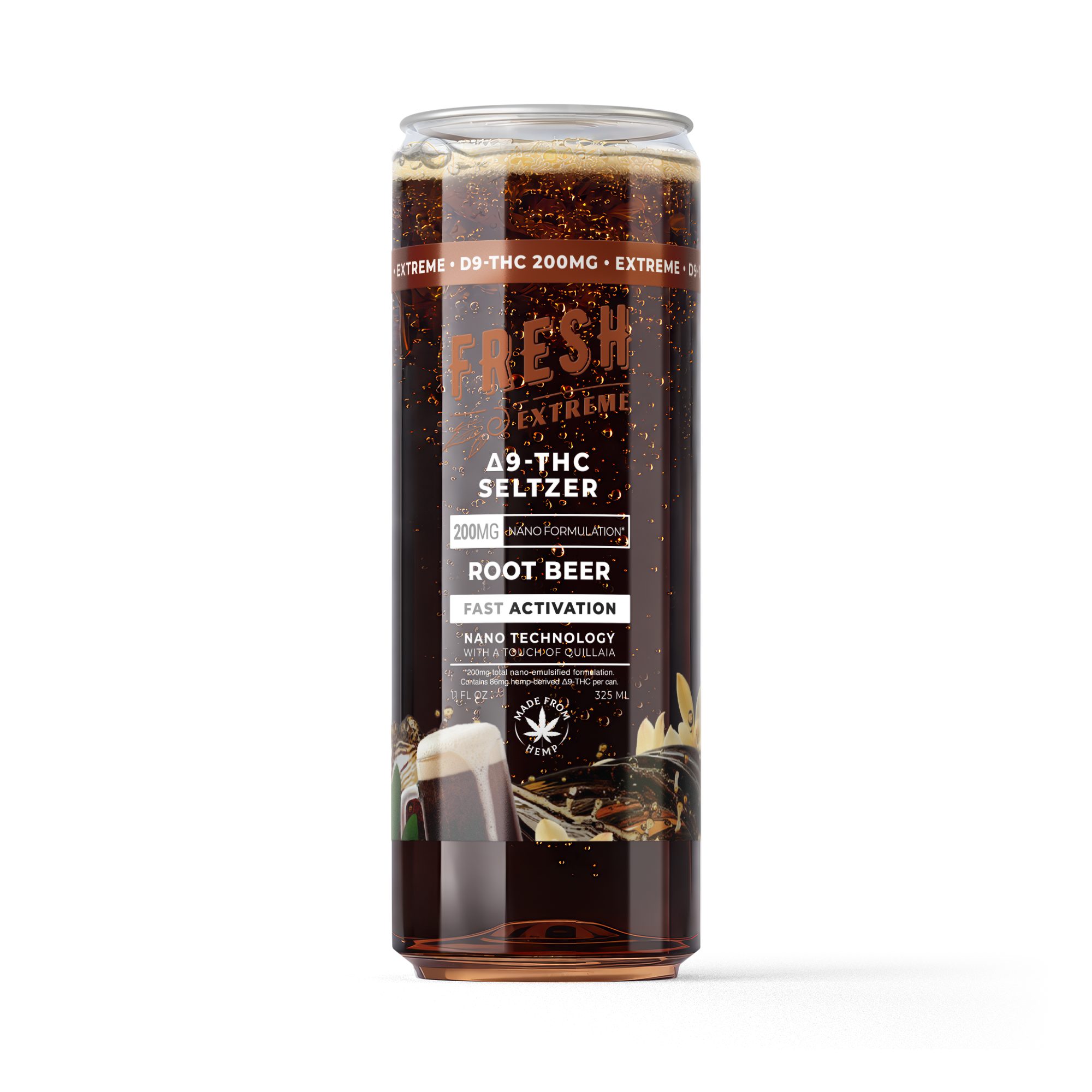 200mg Root Beer THC Seltzer – D9 Nano – Fresh