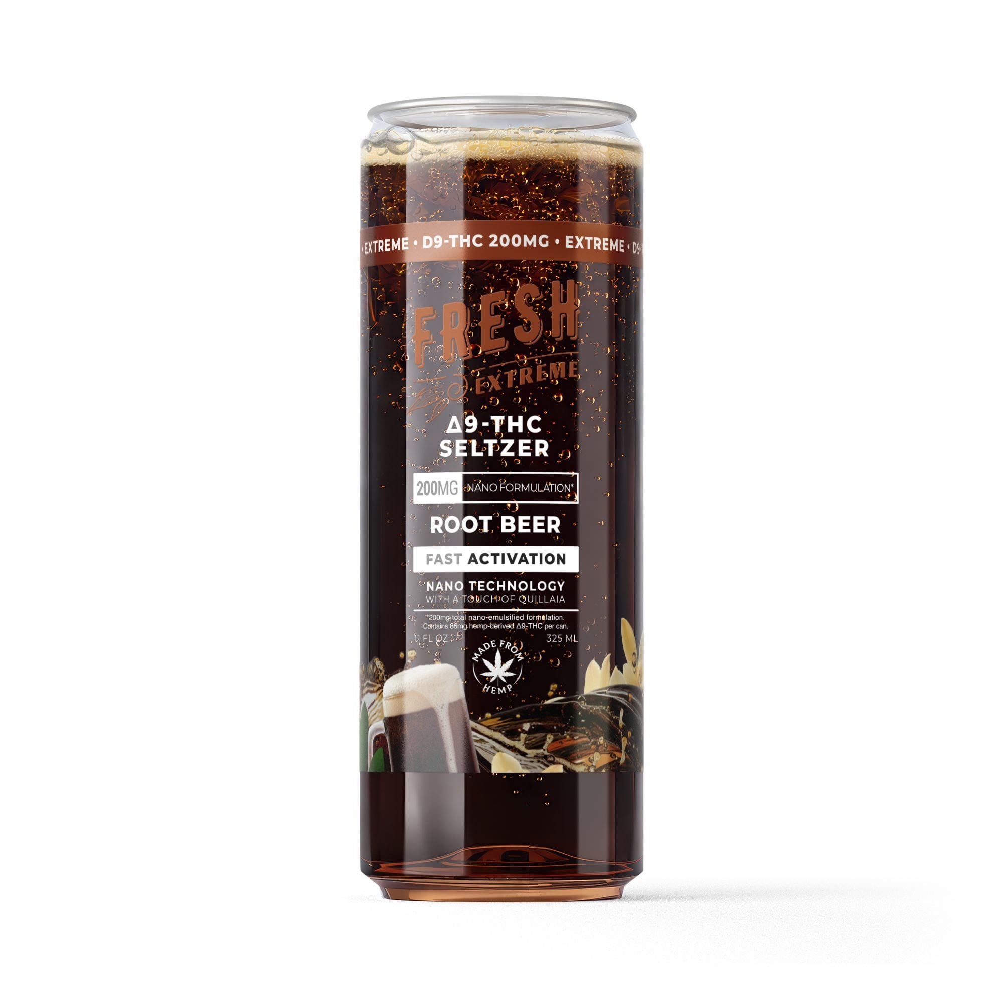 200mg Root Beer THC Seltzer – D9 Nano – Fresh