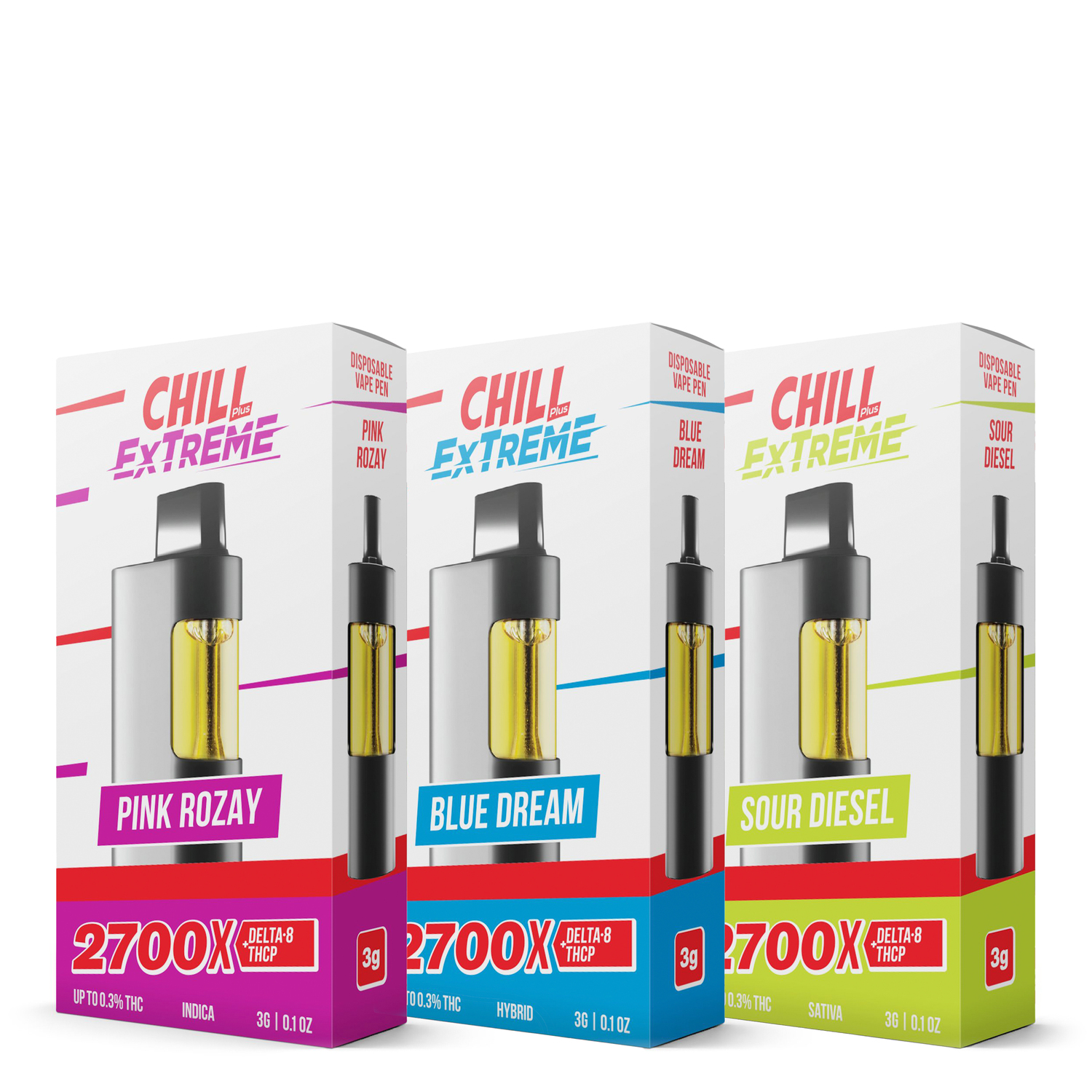 2700mg THCP, D8 Vape Pens Bundle – Chill Extreme