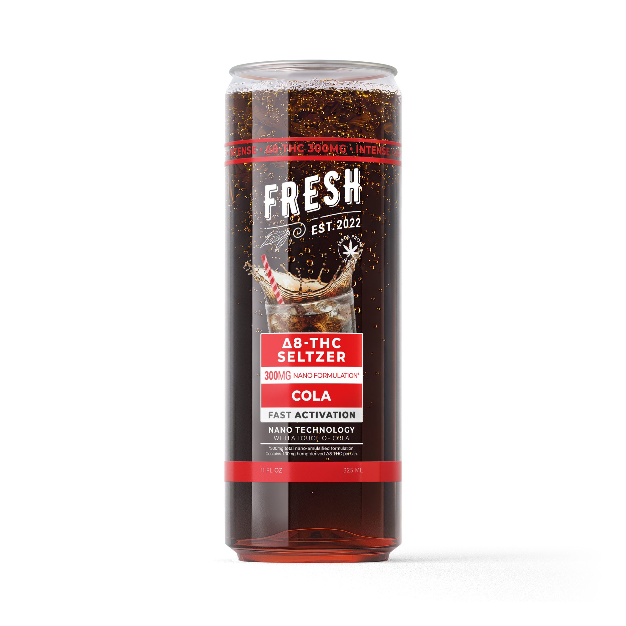 300mg Cola THC Seltzer – D8 Nano – Fresh