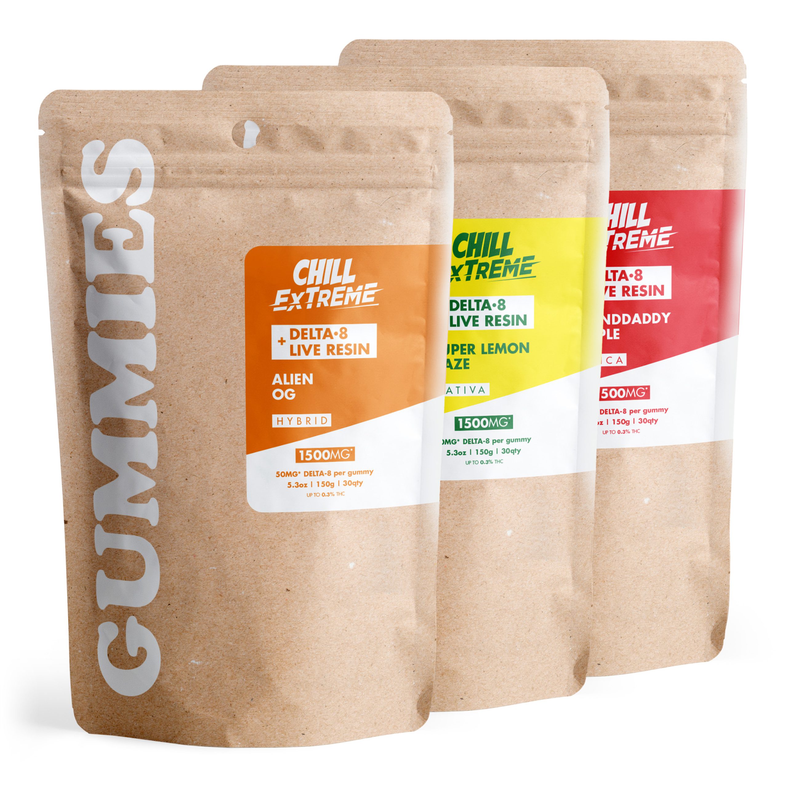 50mg D8 + Live Resin Gummies Bundle – Chill Extreme