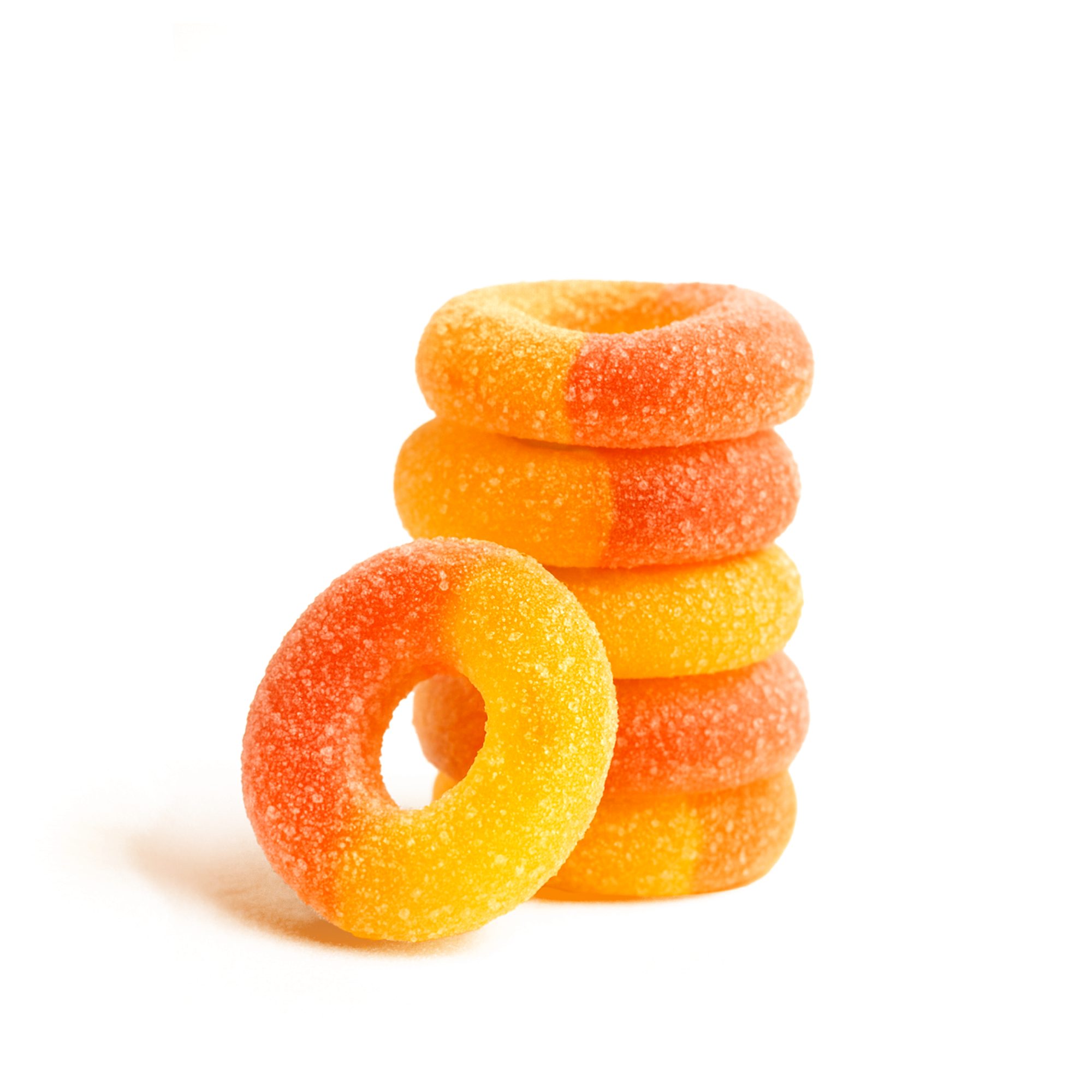 50mg Full Spectrum CBD Gummies – Peach Sour Rings – Fresh (750mg)