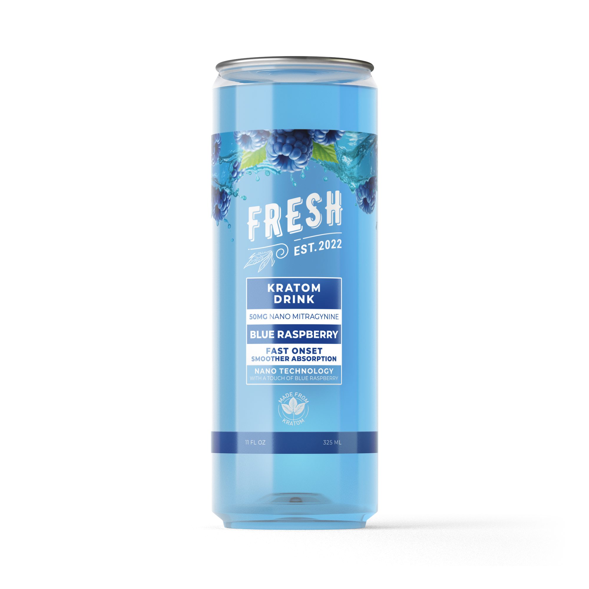 50mg Kratom Nano Electrolyte Drink – Blue Raspberry – Fresh