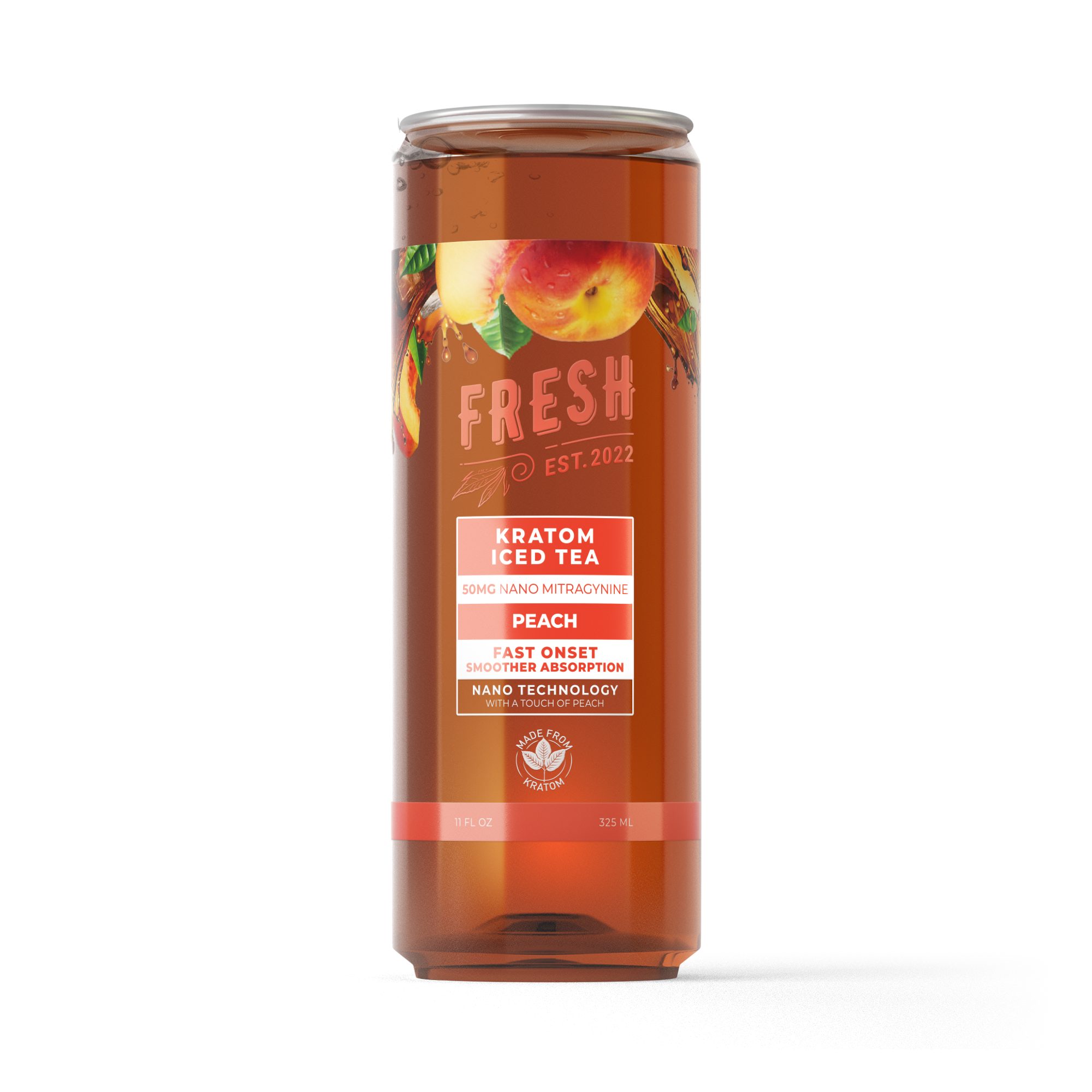 50mg Kratom Nano Iced Tea – Peach – Fresh