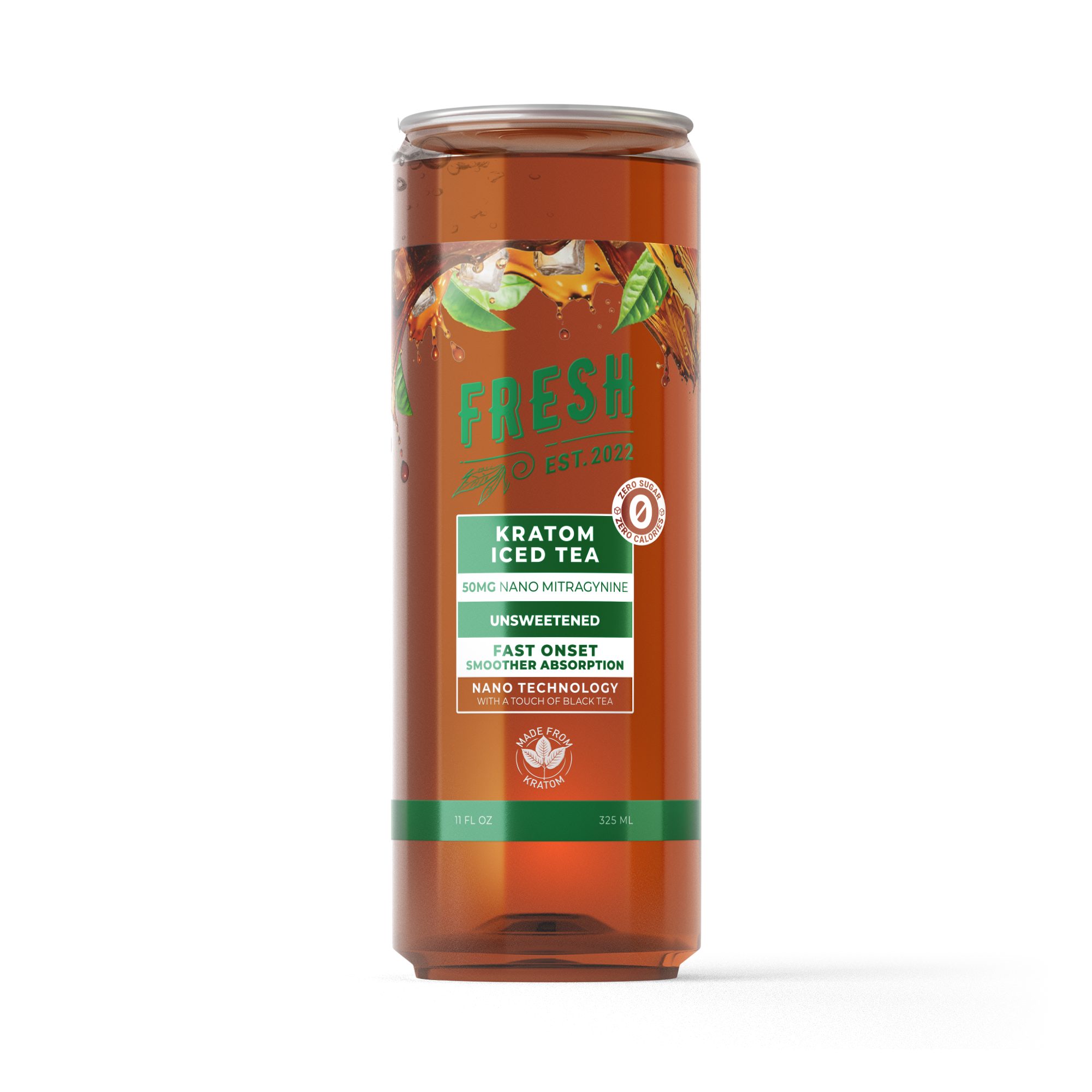 50mg Kratom Nano Iced Tea – Unsweetened – Fresh