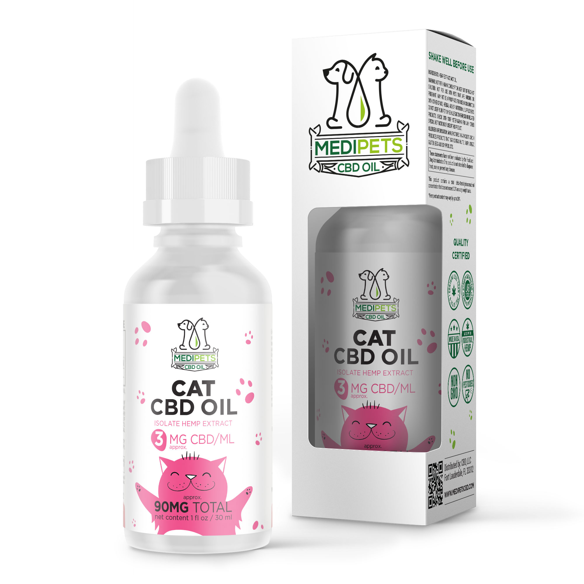 90mg CBD Pet Oils For Cats – MediPets