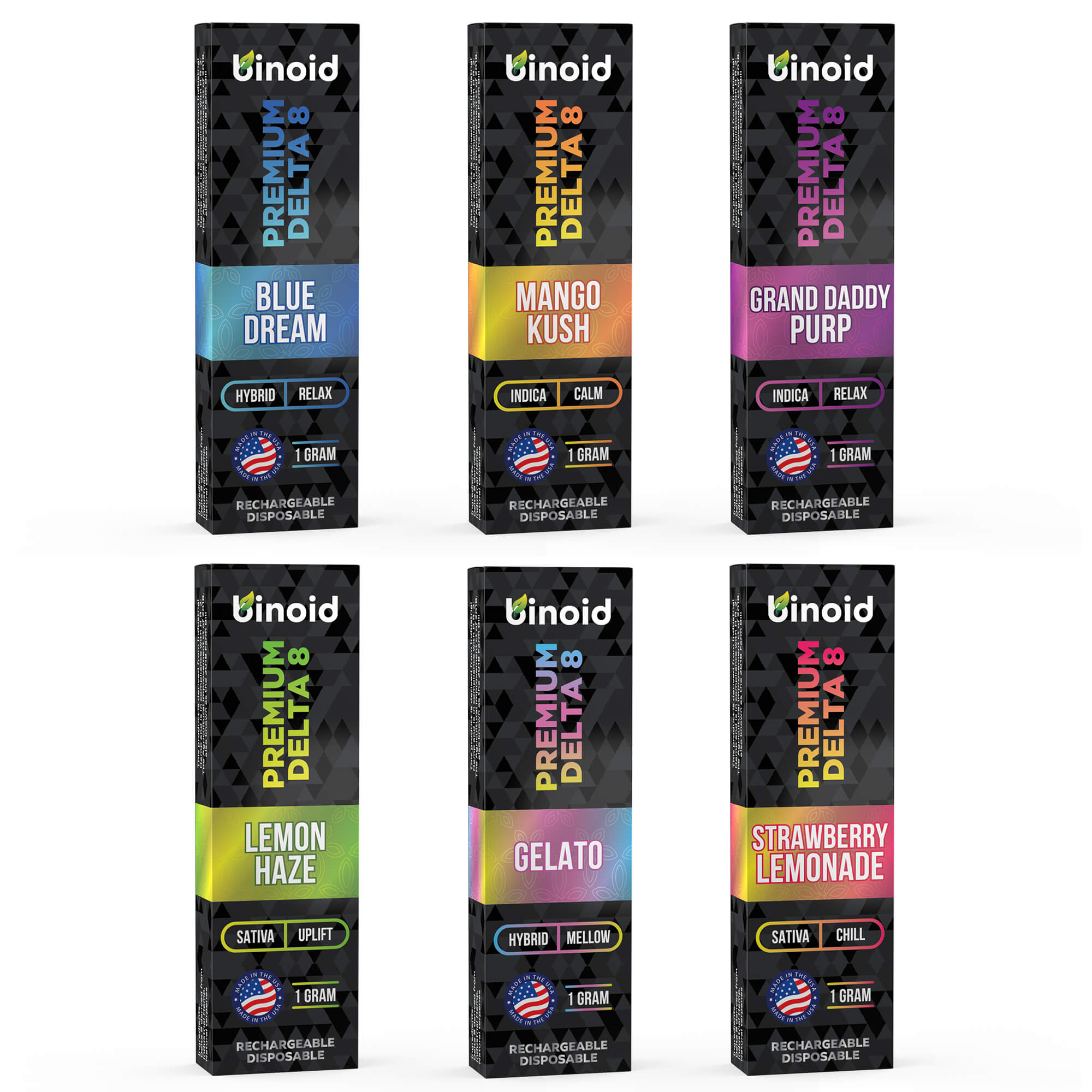 Binoid Delta 8 THC Rechargeable Disposable Vapes – Bundle