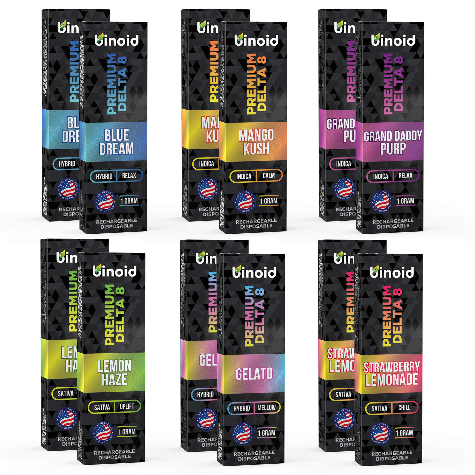 Binoid Delta 8 THC Rechargeable Disposable Vapes – Bundle