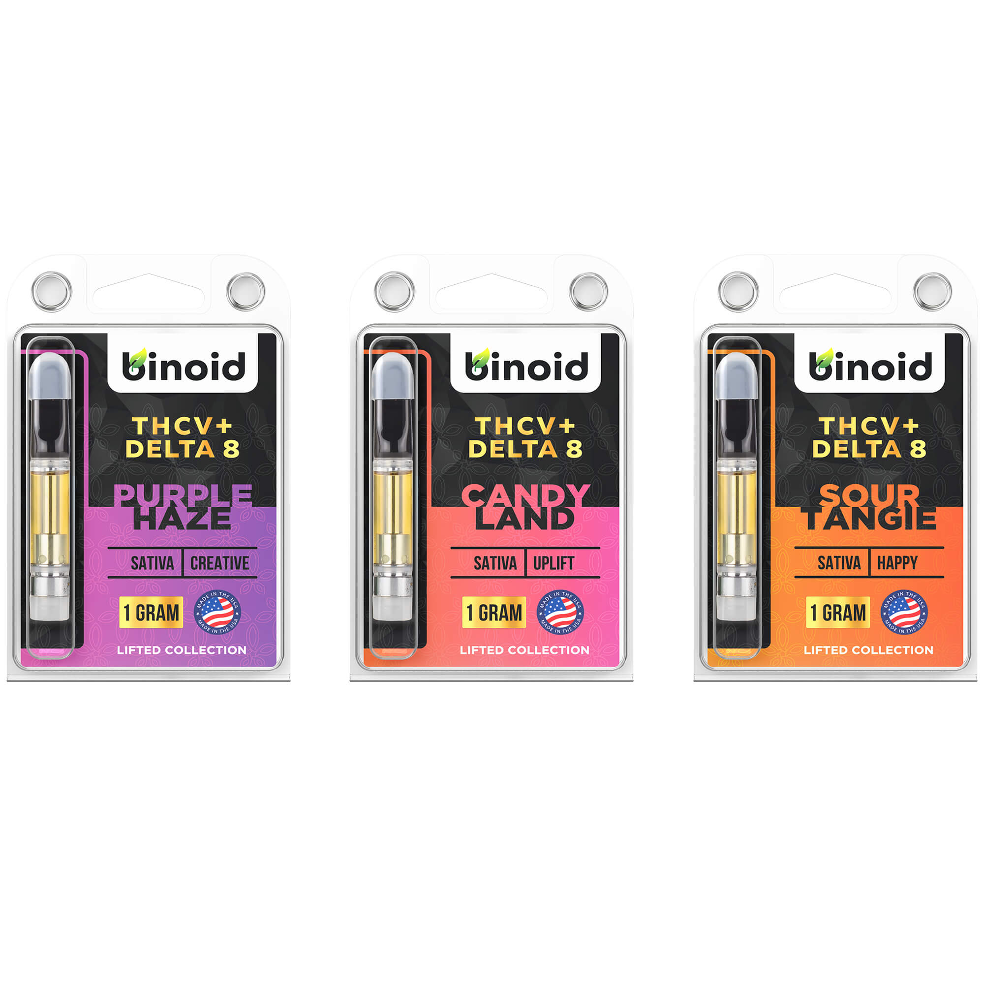 Binoid THCV + Delta 8 Vape Cartridges – Bundle