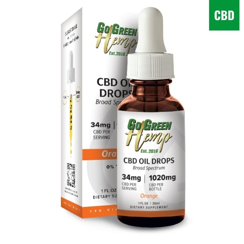 CBD Oil Tincture | Orange | 300mg-2040mg | THC-Free