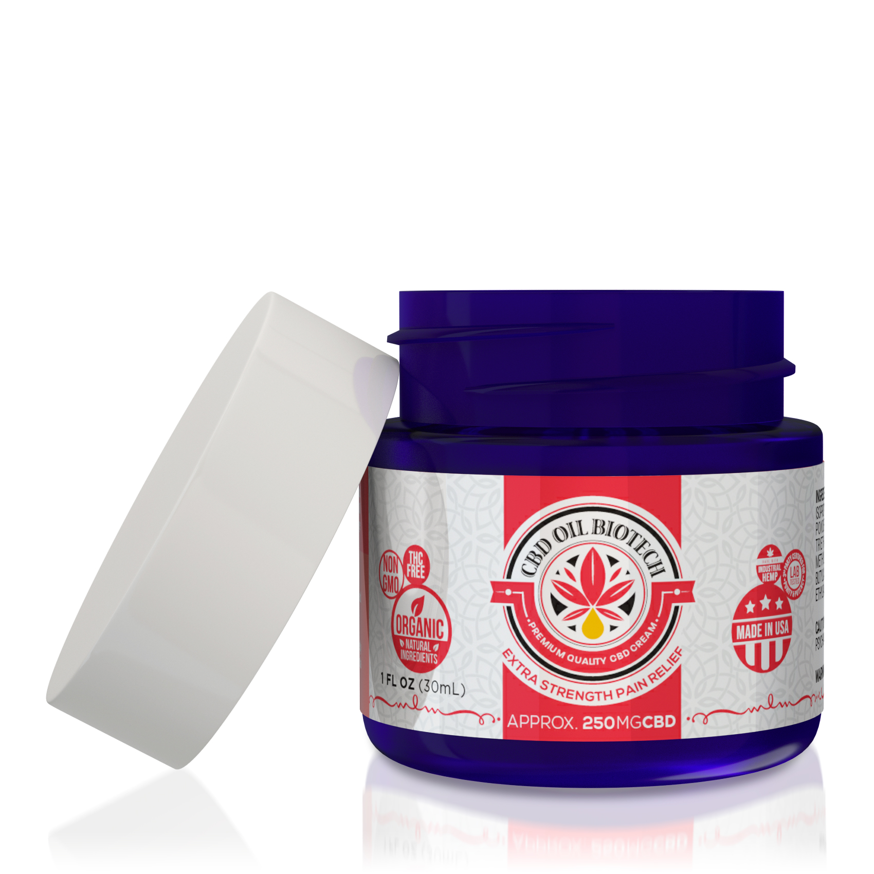 CBD Pain Relief Cream – 250mg – 1oz – Biotech CBD