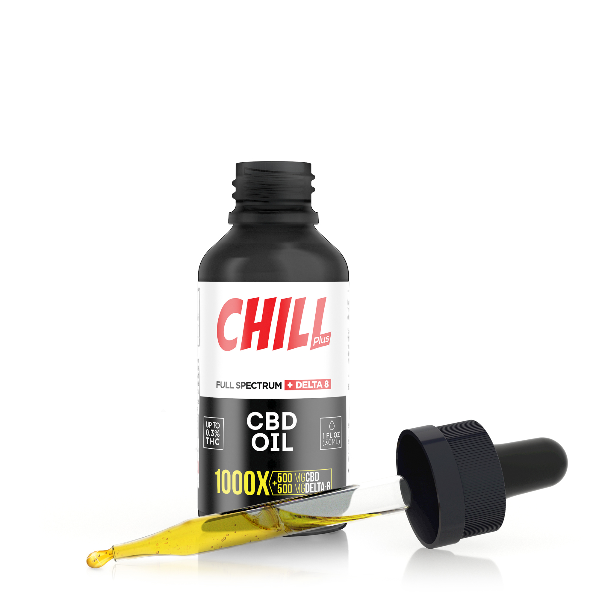 D8 & Full Spectrum CBD Oil – 1,000mg – Chill Plus