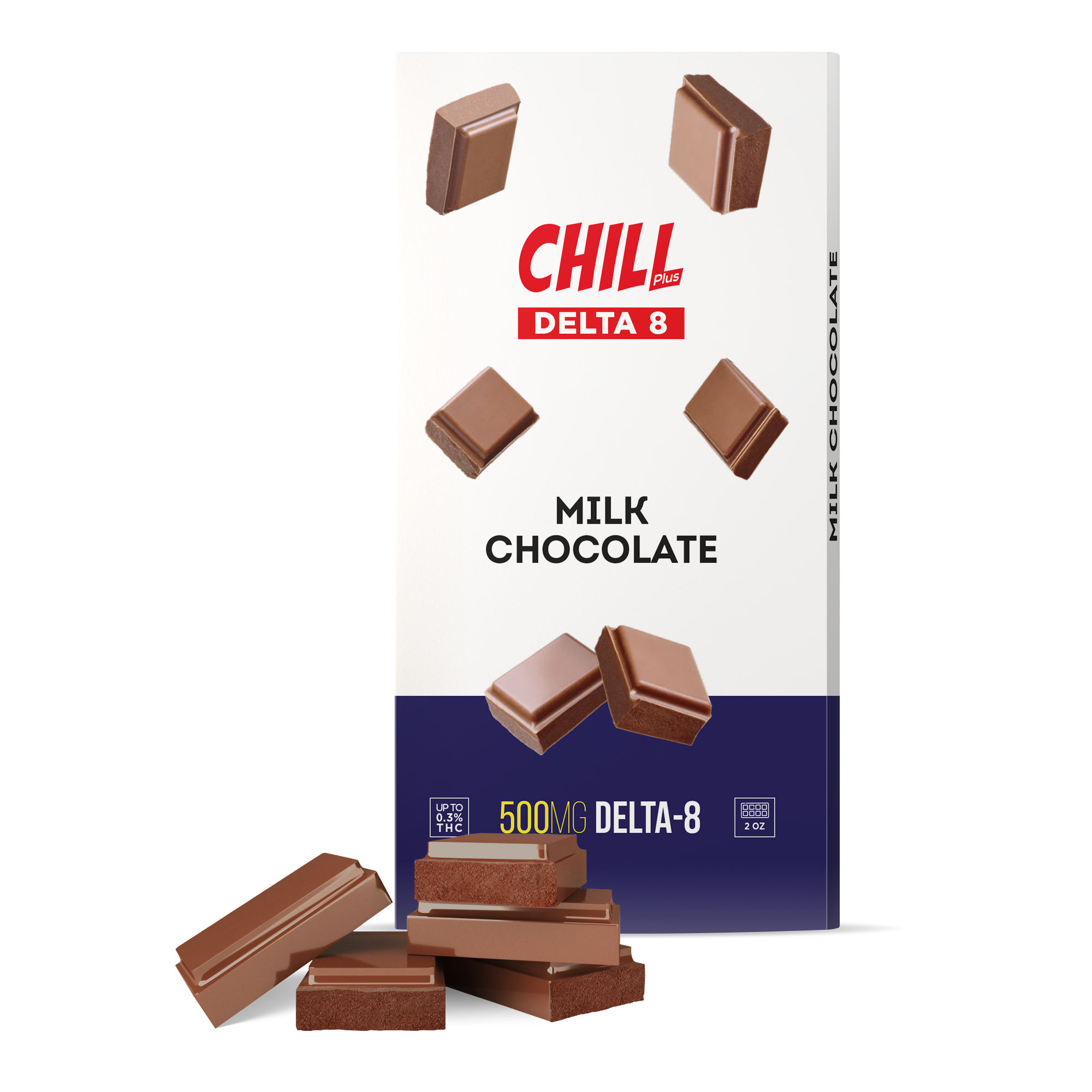 Delta 8 THC Milk Chocolate Bar – 500mg – Chill Plus