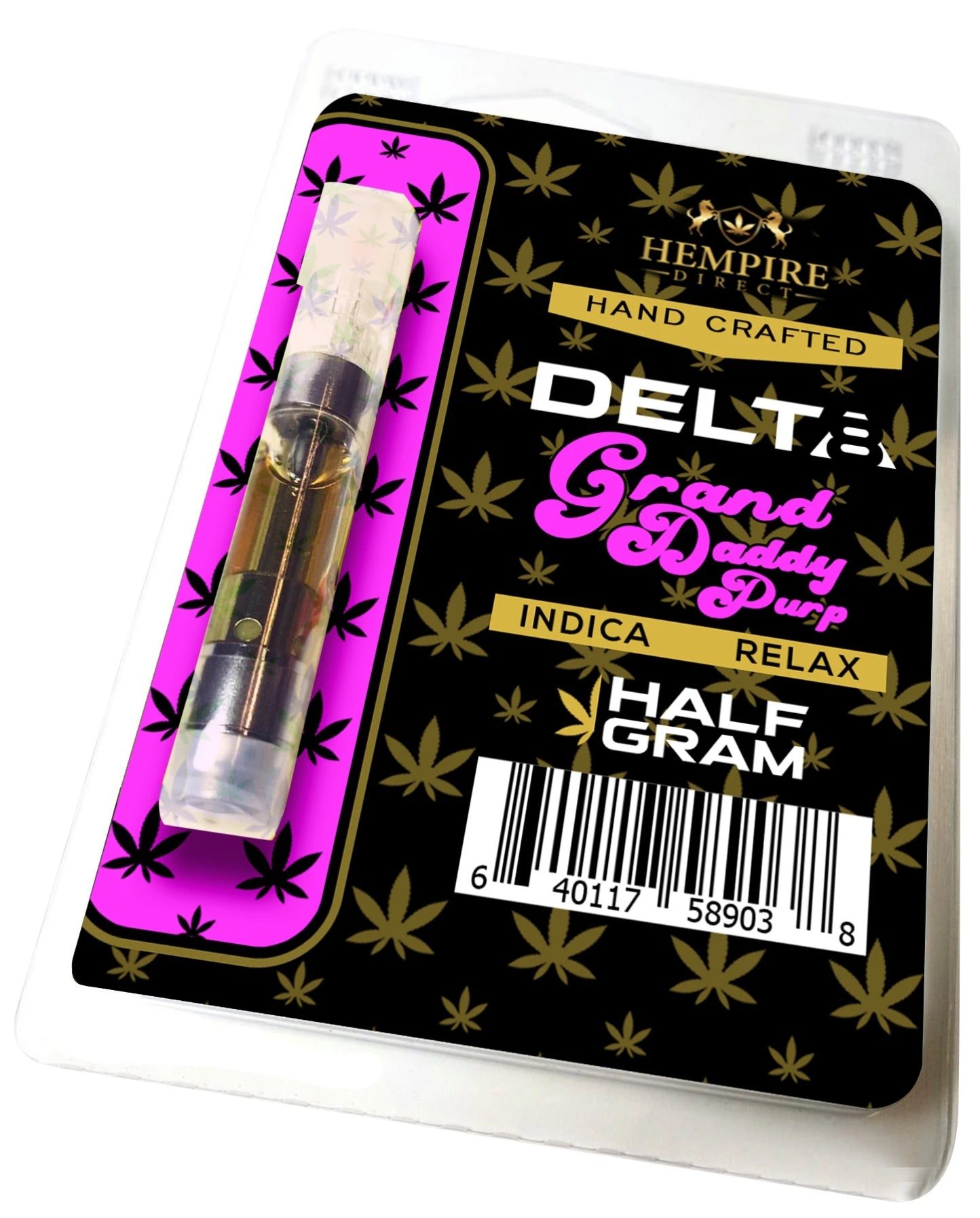 Delta 8 THC Vape Cartridge – Grand Daddy Purp – Hempire Direct