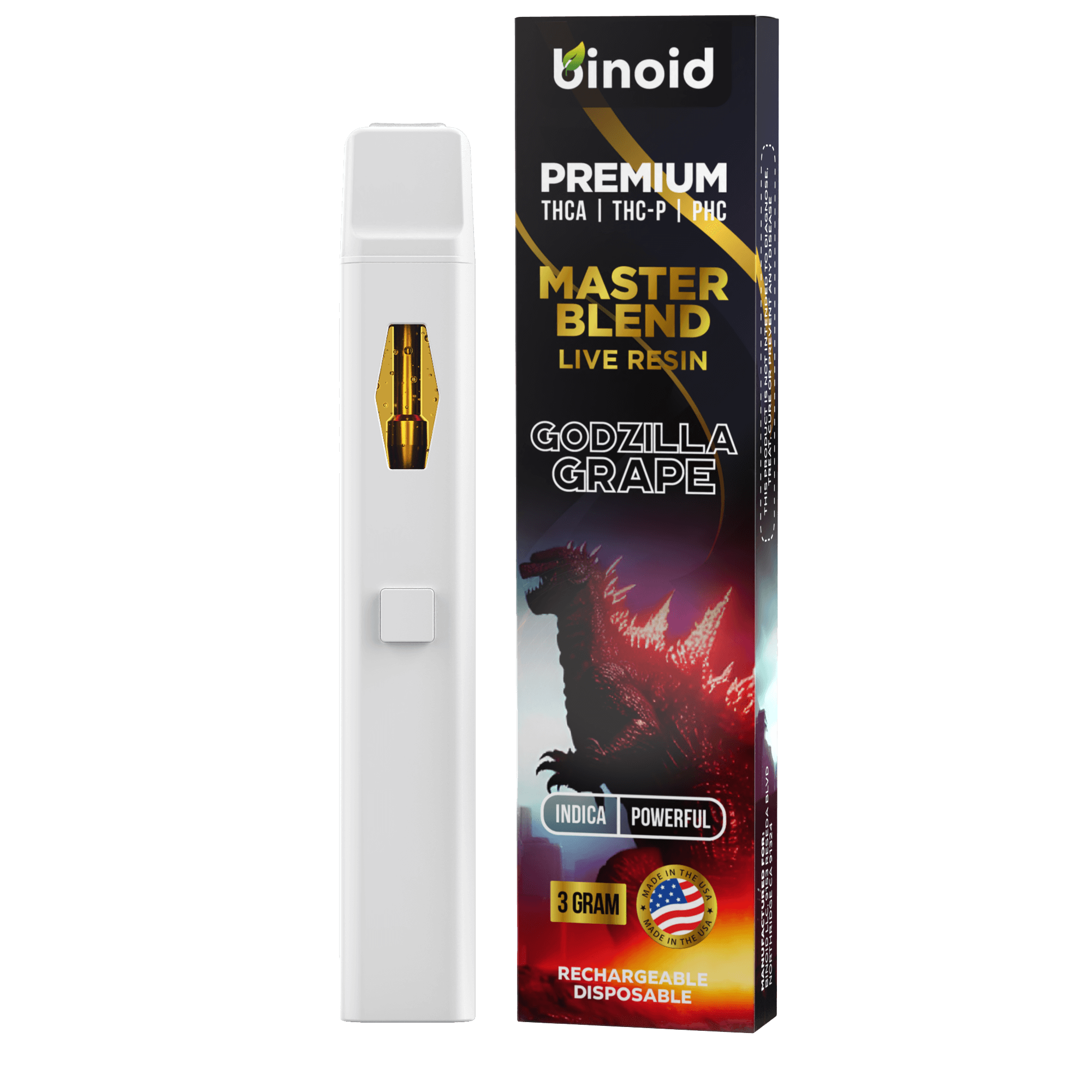 Godzilla Grape Master Blend Disposable – 3 Gram