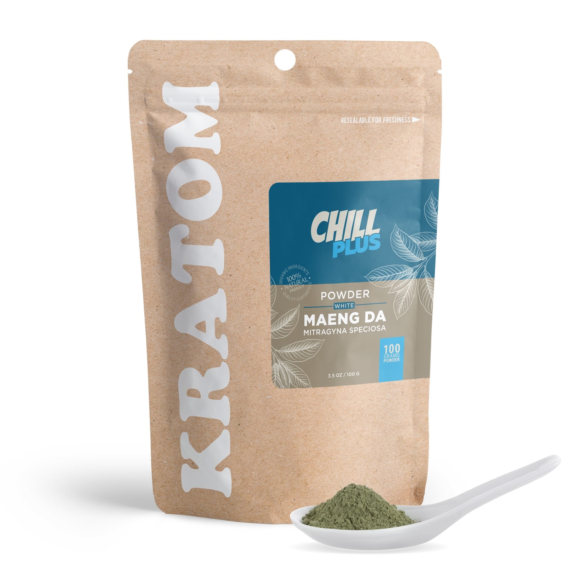 Kratom Nano Powder – 100g – White Maeng Da – Chill Plus (100,000mg)