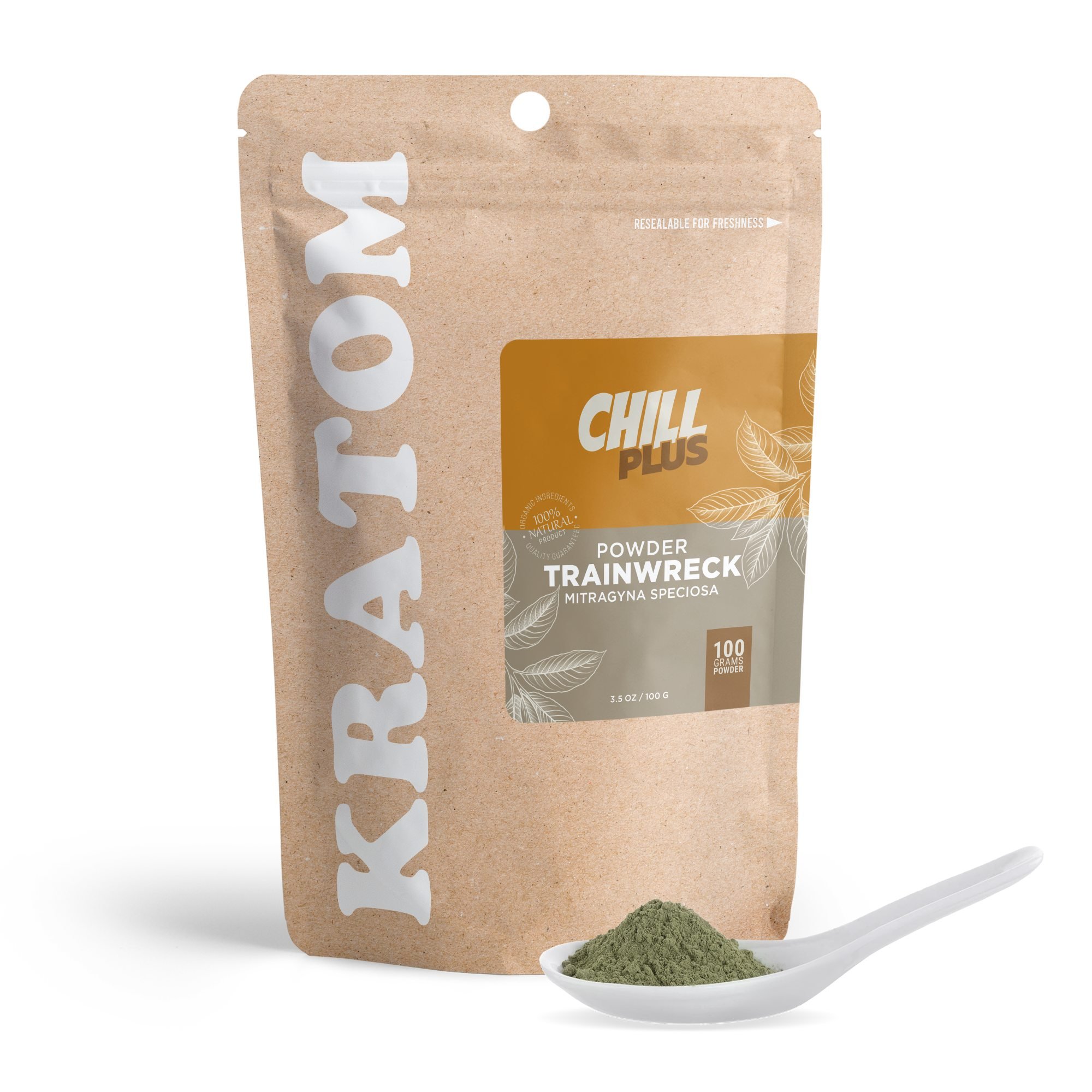 Kratom Powder – 100g – Trainwreck – Chill Plus (100,000mg)