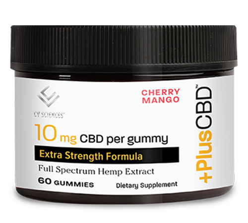 PlusCBD Extra Strength Gummies Cherry Mango 10mg 60ct