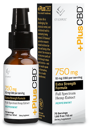 PlusCBD Extra Strength Liquid Peppermint 750mg