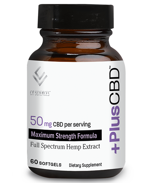 PlusCBD Maximum Strength Softgels 50mg 60ct