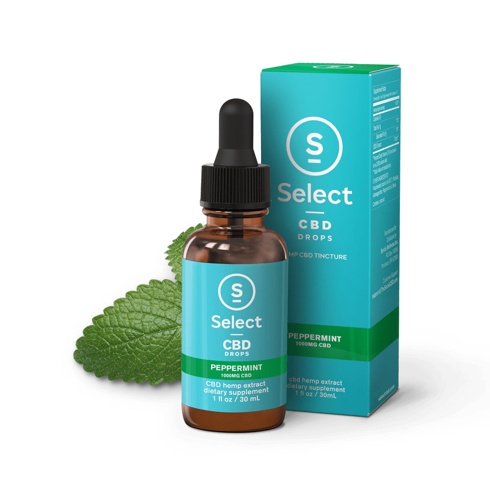Select CBD Oil Drops Peppermint 1000mg