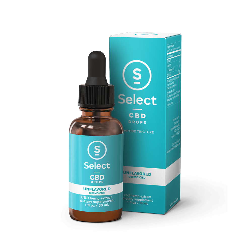 Select CBD Oil Drops Unflavored 1000mg
