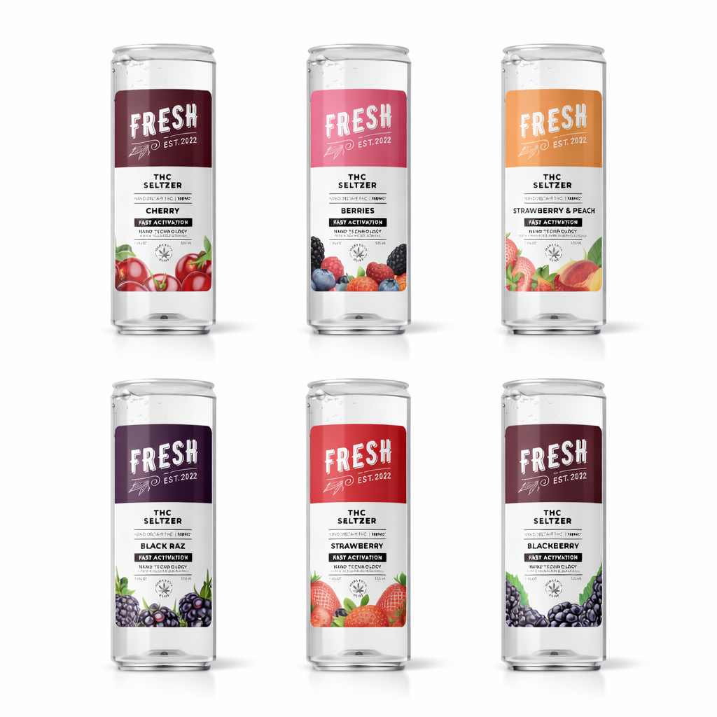 THC Seltzer Variety Pack 2 – 6 Pack (600mg)