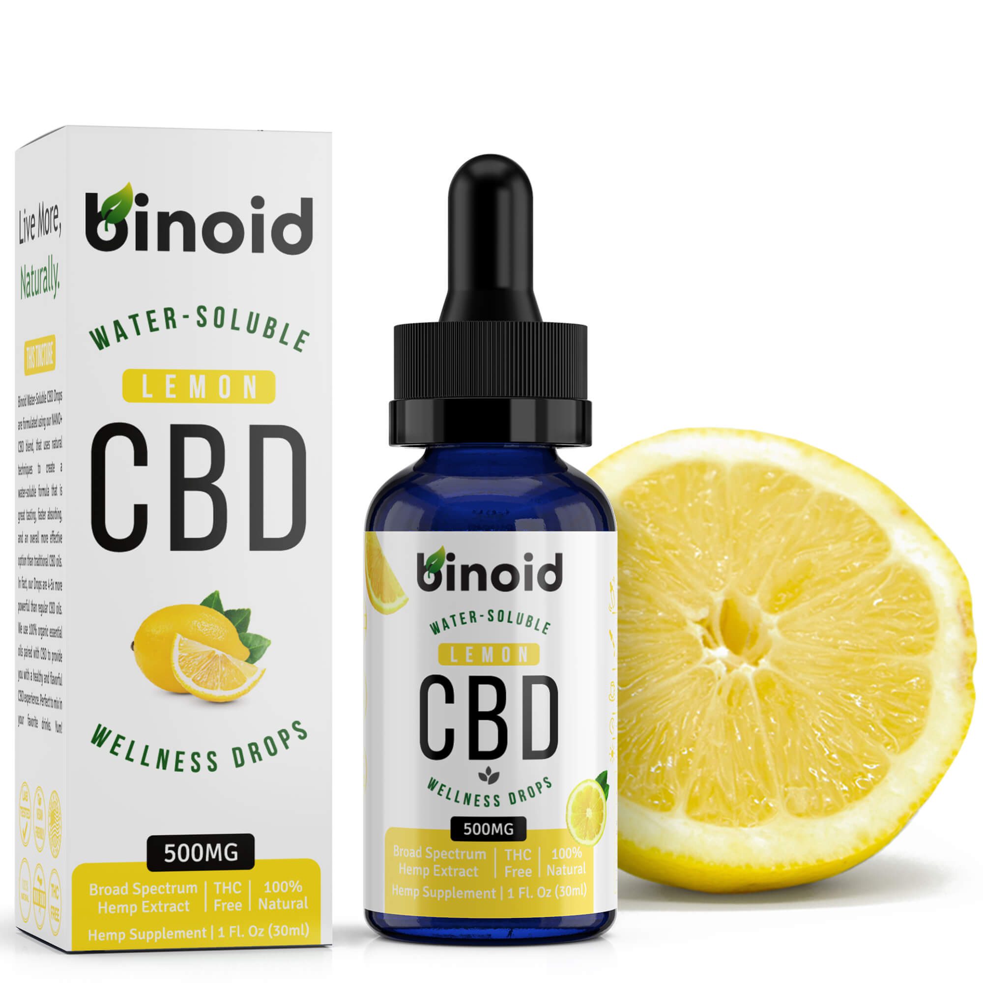 Water-Soluble CBD Drops – Lemon