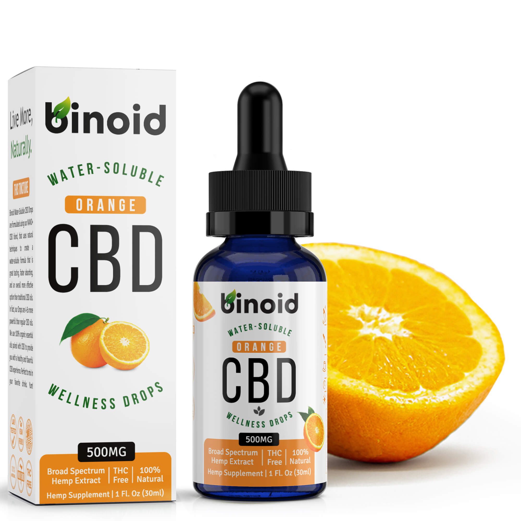 Water-Soluble CBD Drops – Orange
