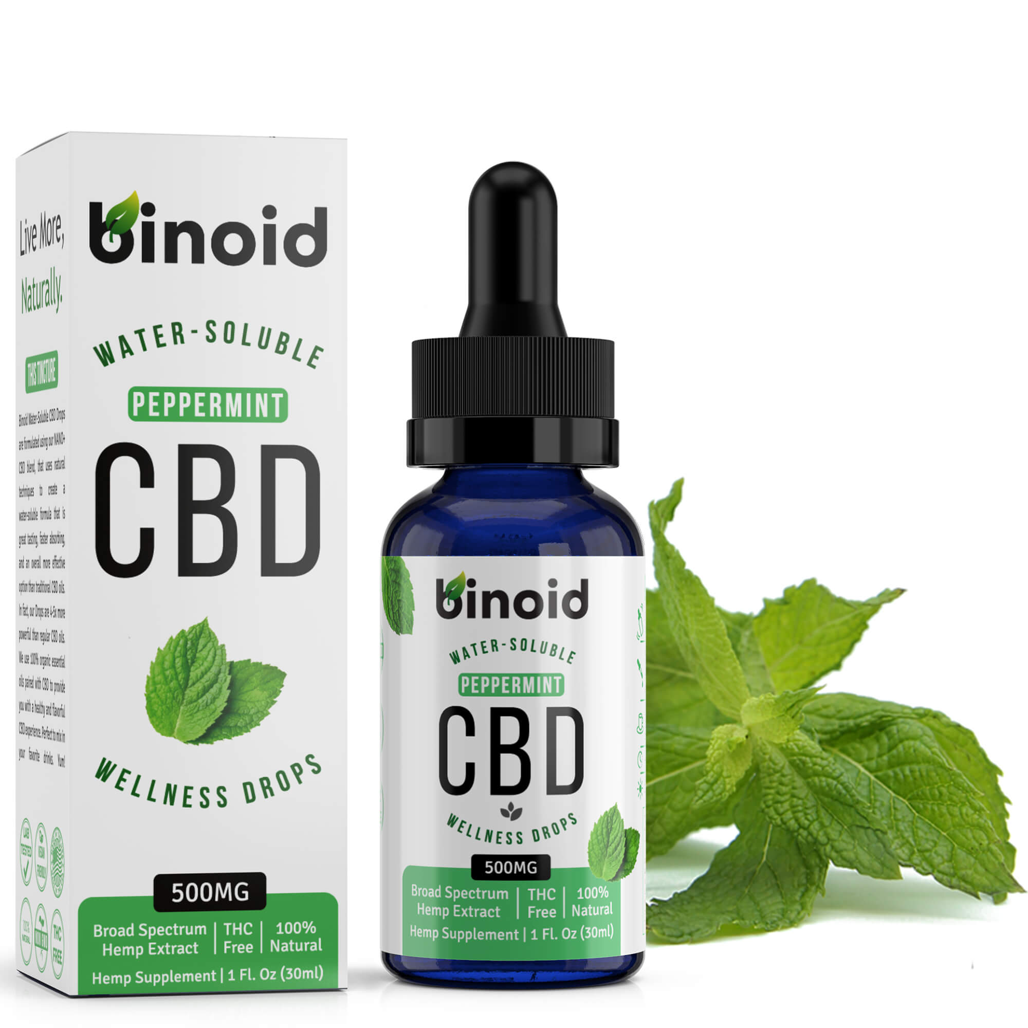Water-Soluble CBD Drops – Peppermint