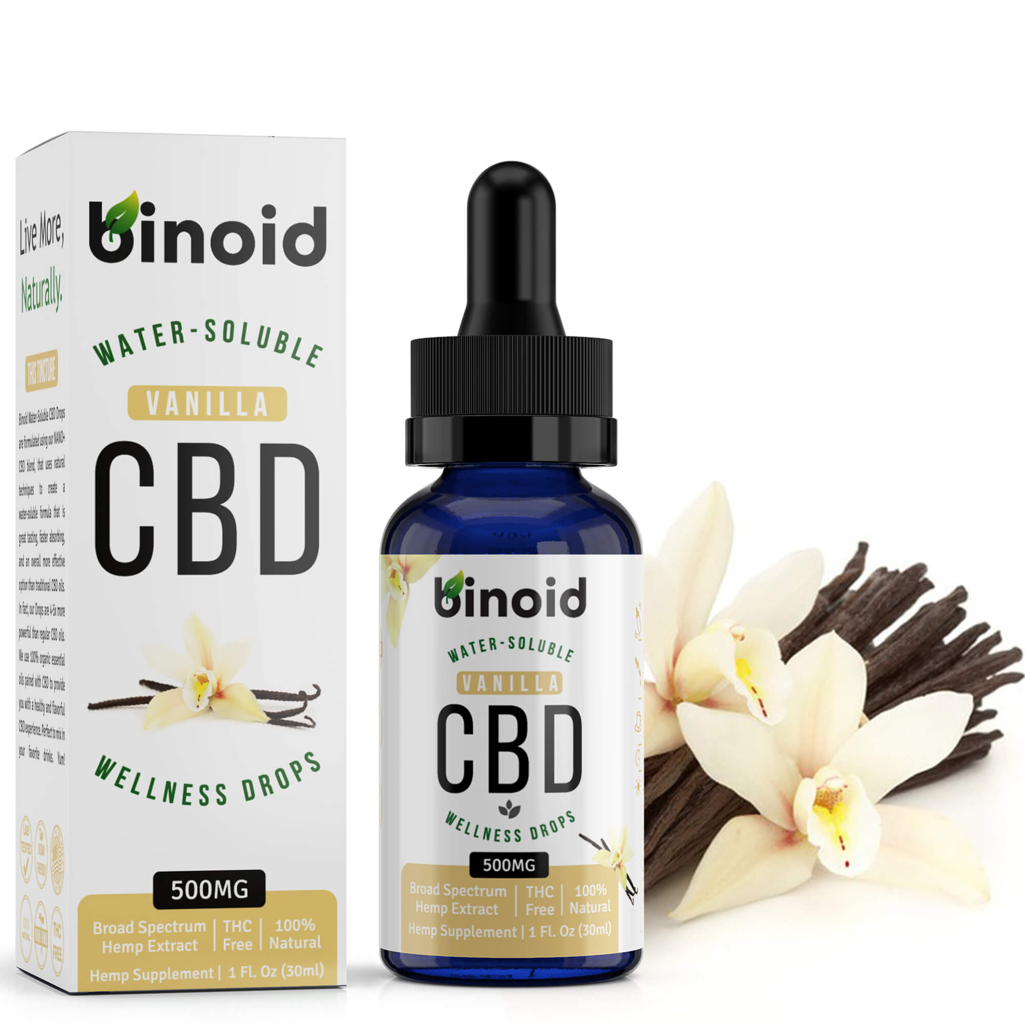 Water-Soluble CBD Drops – Vanilla